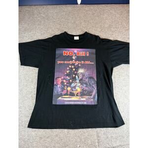 VTG 90s 1999 Iron Maiden Bill Gates Christmas FC Shirt Mens XL Black Streetwear